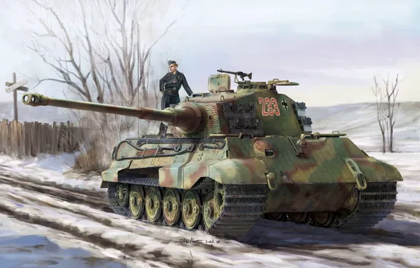 Германия, Тяжелый танк, Вермахт, Тигр II, Танкист