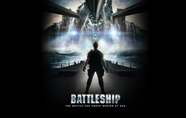 Картинка корабль, бой, пришельцы, морской, battleship