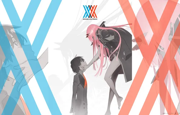 Картинка аниме, арт, двое, darling in the frankxx