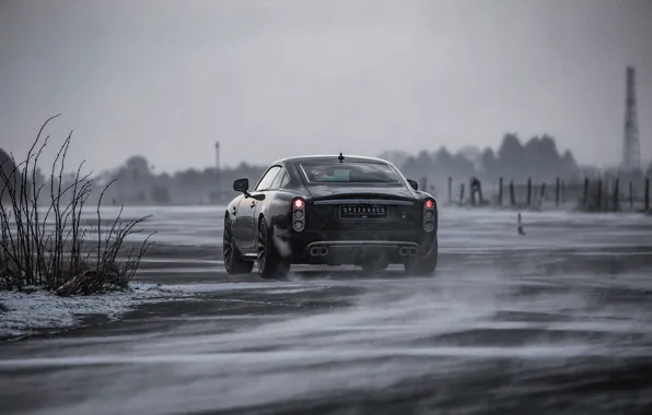 Картинка снег, ветер, купе, 2018, Jaguar XKR, V8, Speedback, двухдверное