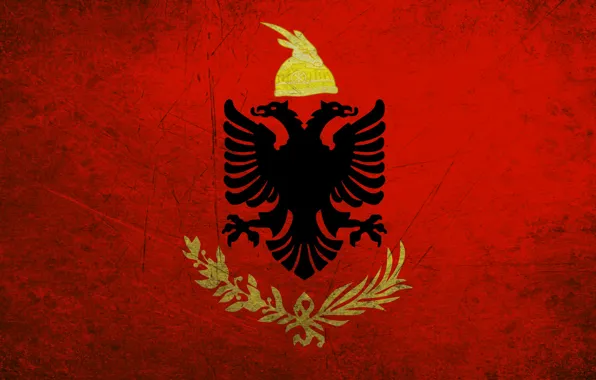 Свобода, корона, орёл, Албания