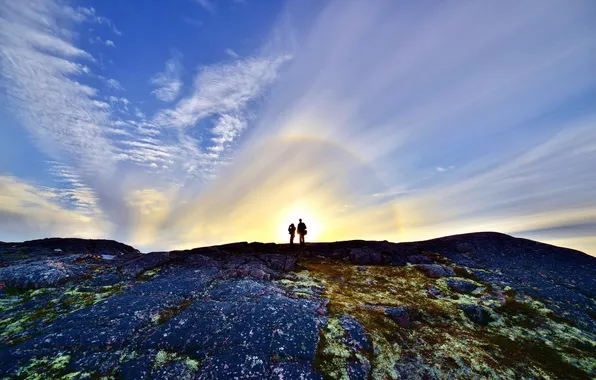 Небо, пейзаж, горы