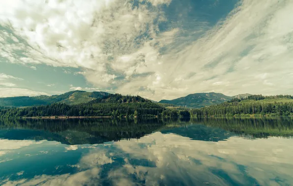 Картинка озеро, США, штат Вашингтон, Cabin Creek, Тихоокеанский Северо-запад