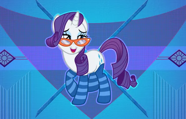 Фон, узор, мультфильм, очки, пони, гольфы, My Little Pony