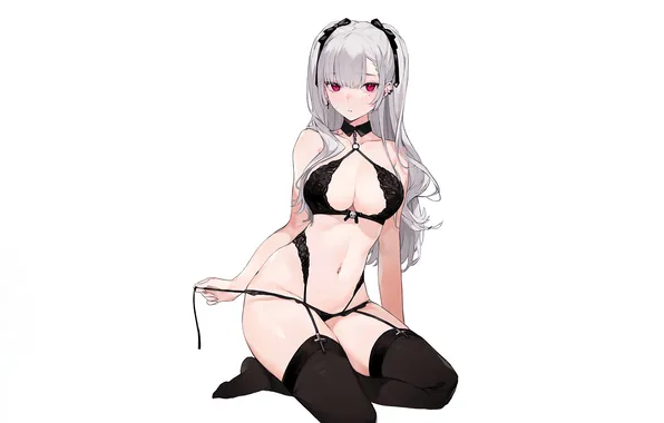 Girl, sexy, lingerie, pantsu, bra, cleavage, panties, thighhighs