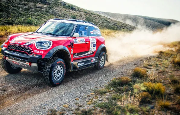 Mini, Пыль, Спорт, Скорость, Гонка, Rally, Внедорожник, Ралли