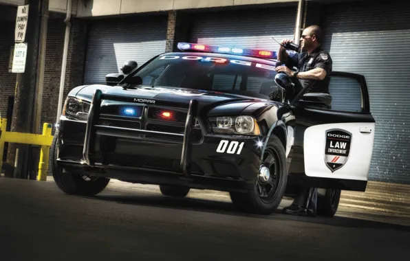 Картинка полиция, Dodge, додж, Charger, чарджер, Law Enforcement, Pursuit, проблесковые маячки
