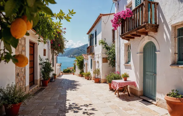 Море, пляж, лето, отдых, улица, summer, house, holidays