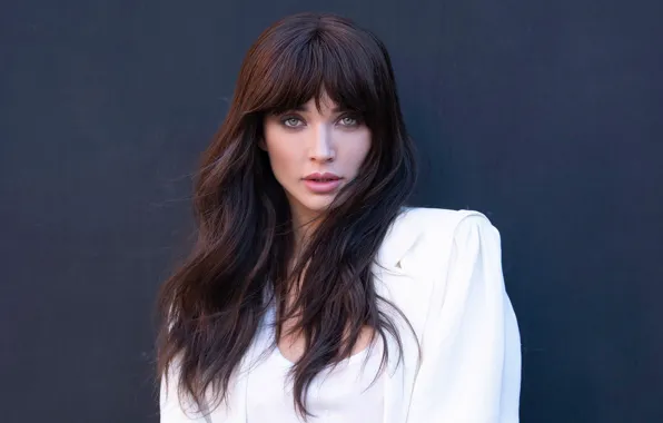 Взгляд, девушка, лицо, волосы, портрет, брюнетка, Amy Jackson