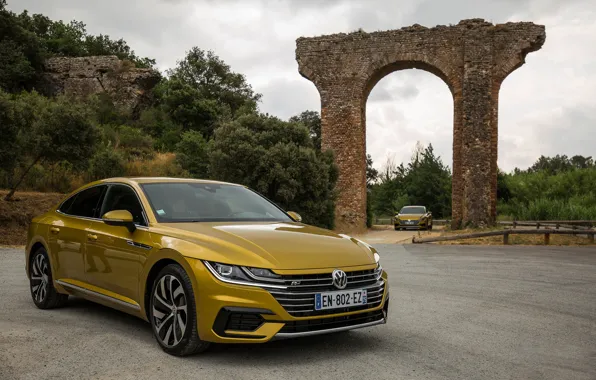 Картинка volkswagen, Gold, R-Line, arteon