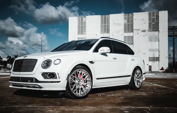 Bentley, White, SUV, VAG, Bentayga