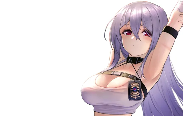 Girl, sexy, cleavage, blouse, long hair, boobs, anime, beautiful