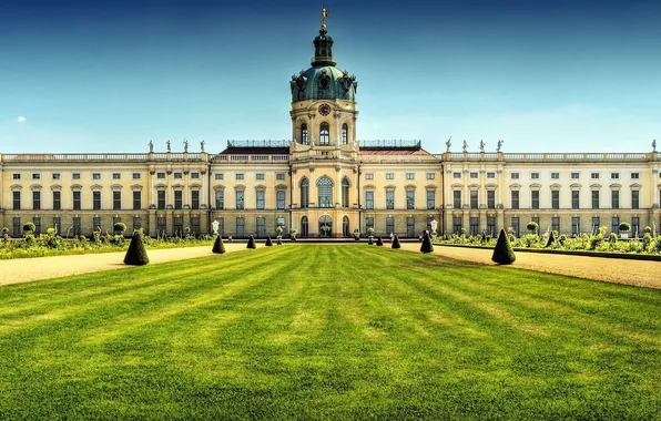Картинка парк, Германия, большой, купол, Germany, palace, Дворец Шарлоттенбург