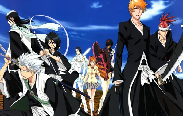 Sword, game, Bleach, anime, Kuchiki Rukia, katana, bankai, captain