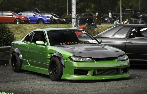 Green, nissan, turbo, drift, japan, jdm, tuning, silvia