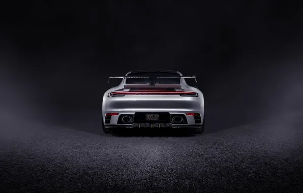 911, Porsche, вид сзади, Carrera, TechArt, 992, 2019