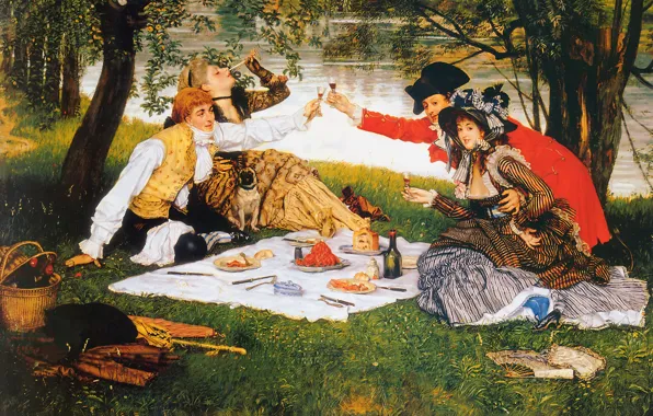 Картинка картина, живопись, painting, la partie carree, tissot