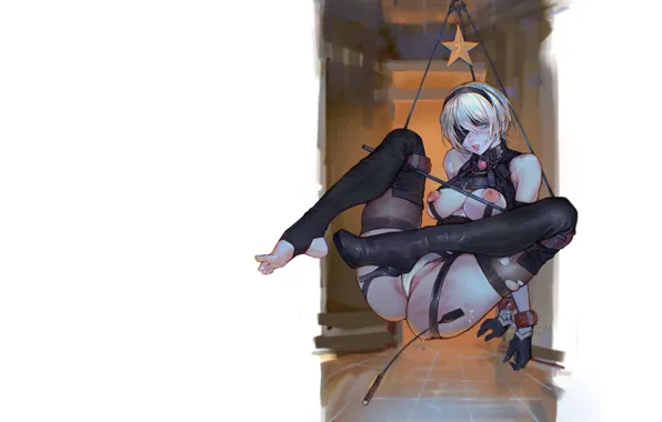 Girl, hot, sexy, ass, nipples, boobs, anime, short hair