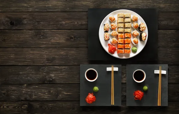 Картинка палочки, соус, sushi, суши, роллы, имбирь, set, вассаби