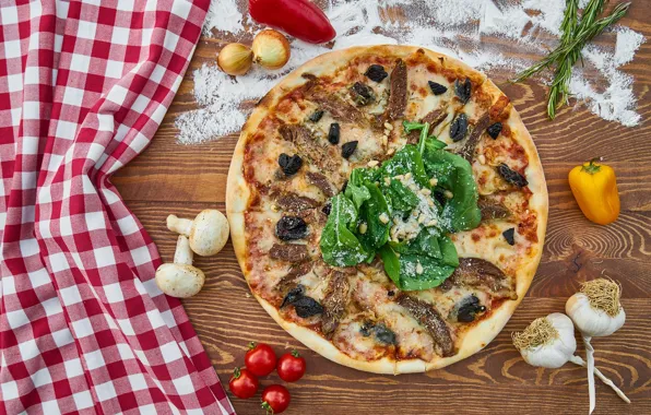 Картинка Италия, Пицца, Тесто, Горячее блюдо, Итальянская кухня