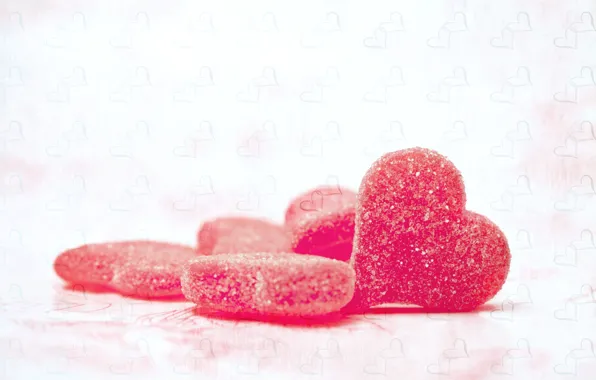 Картинка конфеты, сердечки, сахар