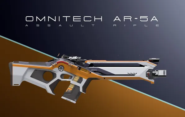Дизайн, оружие, диагональ, Assault Rifle, Omnitech AR-5A