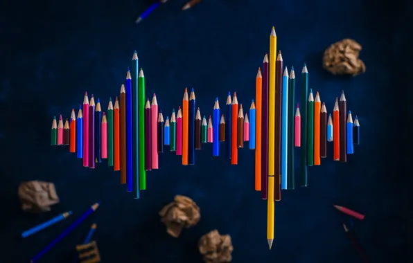 Картинка спектр, карандаши, spectrum, pencils, Dina Belenko