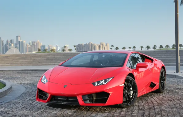 Картинка Lamborghini, Red, Huracan, LP580-2