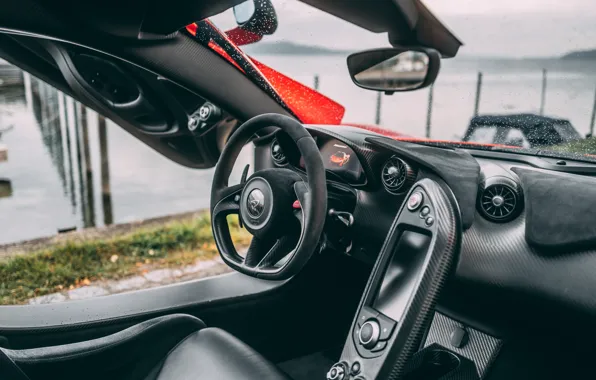 Картинка McLaren, McLaren P1, steering wheel, P1