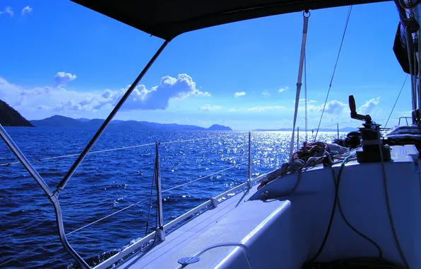 Море, солнце, путь, настроение, яхта