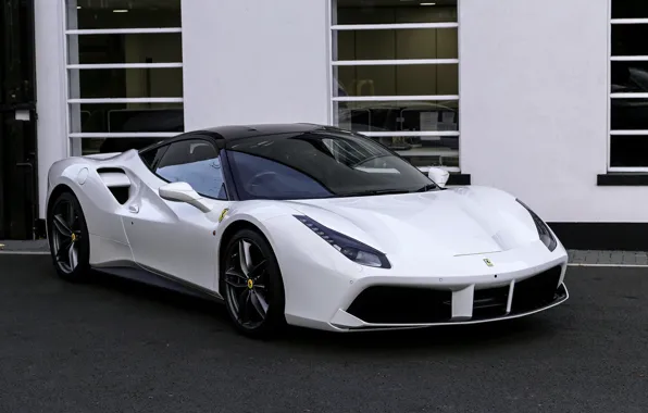 Картинка Ferrari, GTB, White, 2015, 488