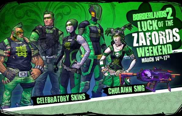 Maya, Borderlands 2, Zer0, Axton, characters, Skins