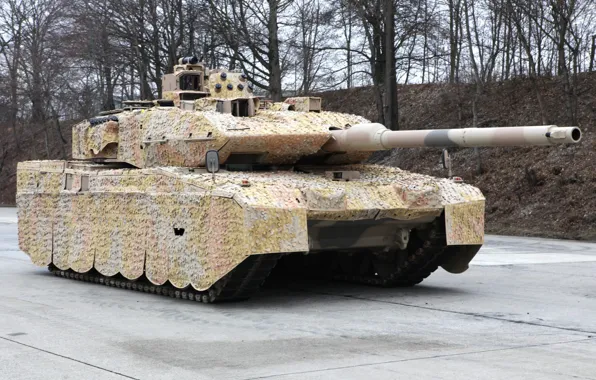 Камуфляж, немецкий танк, Leopard 2A7+, (KMW), Krauss-Maffei Wegmann