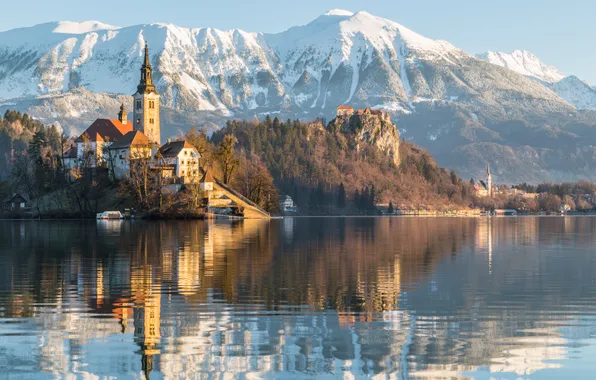 Картинка пейзаж, горы, замок, архитектура, landscape, beautiful, castle, ancient