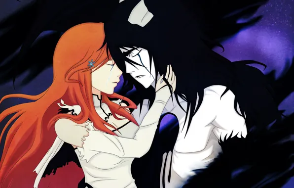 Романтика, пара, двое, Bleach, Блич, Орихиме Иноуэ, Улькиорра Шиффер