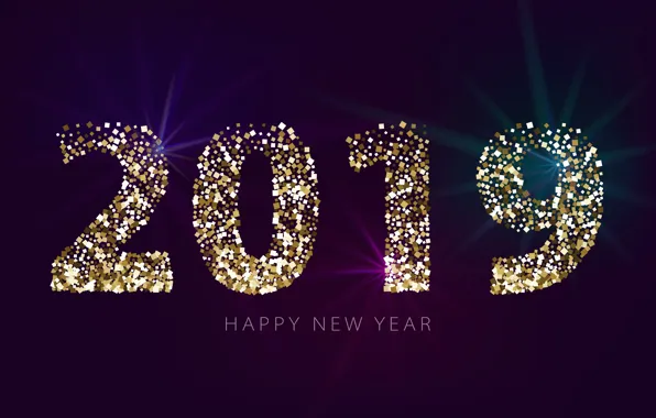 Картинка фон, золото, блестки, Новый Год, golden, New Year, Happy, sparkle