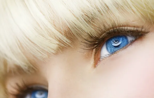 Girl, blue, face