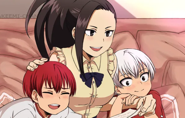 Девушка, дети, аниме, арт, Boku no Hero Academia, Моя Геройская Академия