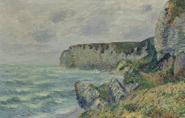 Море, пейзаж, картина, Гюстав Луазо, Gustave Loiseau, Скалы Сен-Жуэна