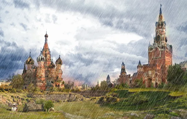 Картинка тучи, Москва, ливень, Пост-апокалипсис