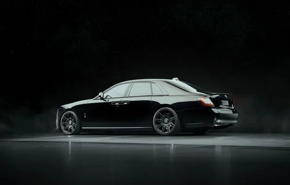 Картинка современный, Rolls-Royce, Ghost, седан, эффектный, Rolls-Royce Black Badge Ghost
