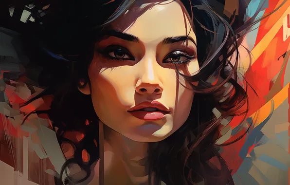 Картинка girl, art, face, ai art