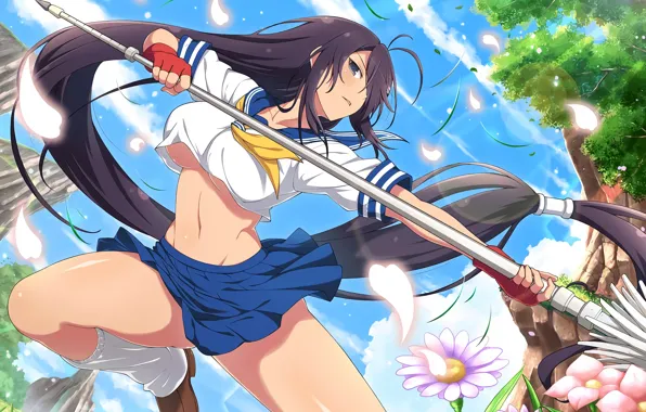 Girl, sexy, long hair, boobs, anime, beautiful, purple eyes, pretty