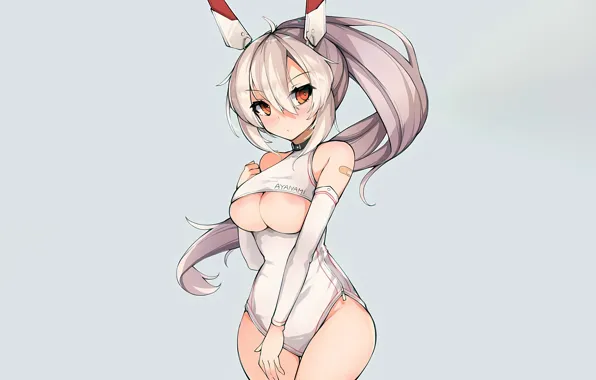 Girl, sexy, cleavage, long hair, boobs, anime, Ayanami, beautiful