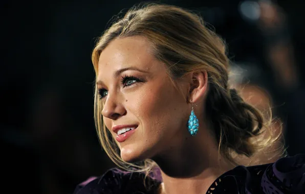 Лицо, серьги, актриса, фотомодель, Blake Lively, Блейк Лайвли