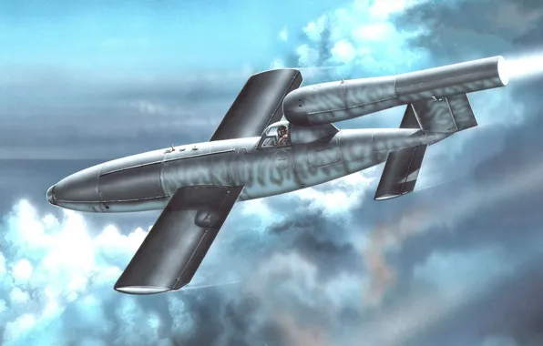 Luftwaffe, самолёт-снаряд, Fieseler, Reichenberg, Fi 103A-1/Re-4