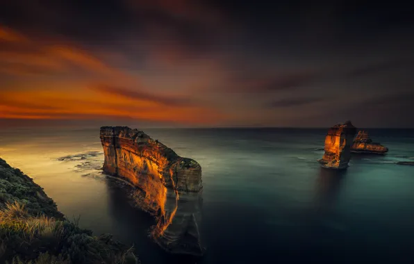 Картинка море, небо, пейзаж, скалы