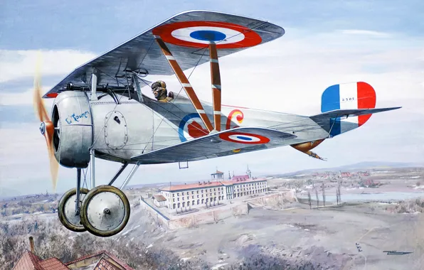 Франция, Истребитель, Биплан, Nieuport, Nieuport N.24, Ньюпор 24бис