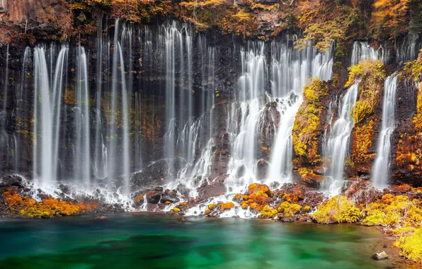 Картинка префектура Сидзуока, Shizuoka Prefecture, Shiraito Falls, Водопад Сираито, город Фудзиномия, Fujinomiya City