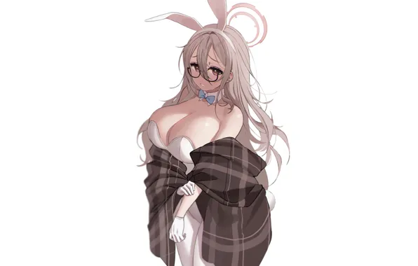 Girl, sexy, cleavage, long hair, brown eyes, boobs, anime, beautiful